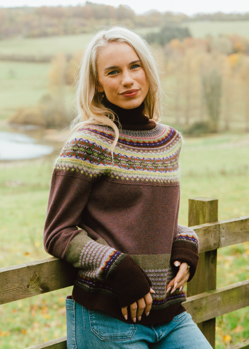 ERIBÉ | Alpine Roll Neck Sweater | Heather
